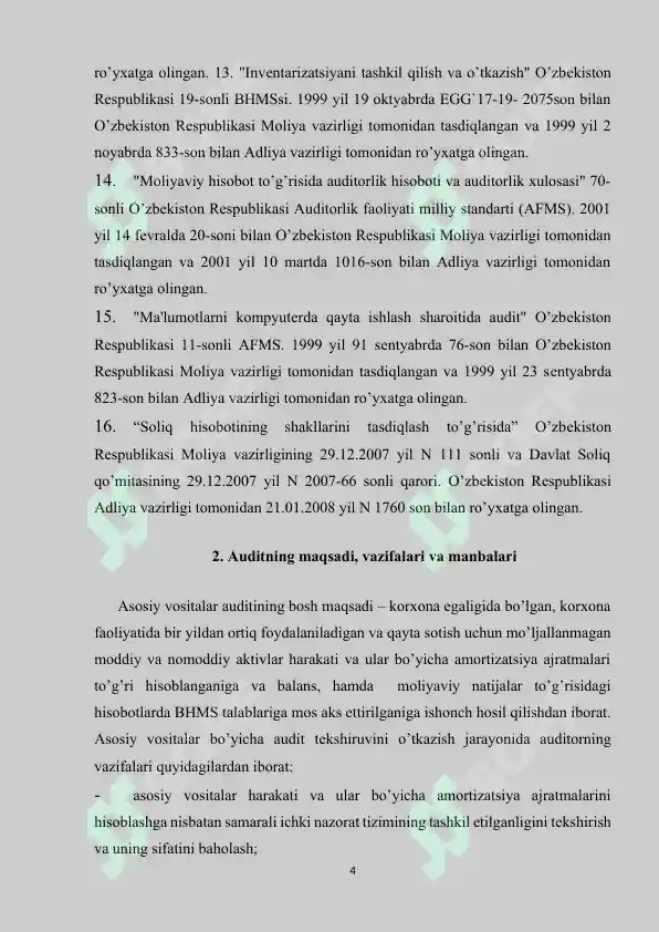 Asosiy vositalar audit 4