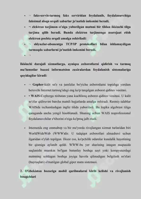 O'zbekiston bozoriga mobil qurilmalarni kirib kelishi va rivojlanish bosqichlari 4