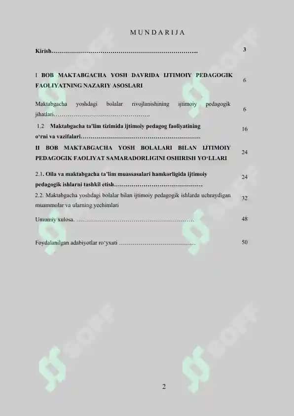 Maktabgacha tarbiya yoshidagi bolalar bilan olib boriladigan ijtimoiy pedagogik faoliyat 2