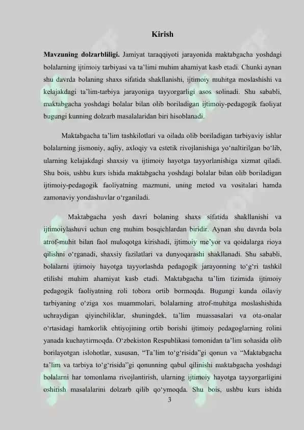 Maktabgacha tarbiya yoshidagi bolalar bilan olib boriladigan ijtimoiy pedagogik faoliyat 3