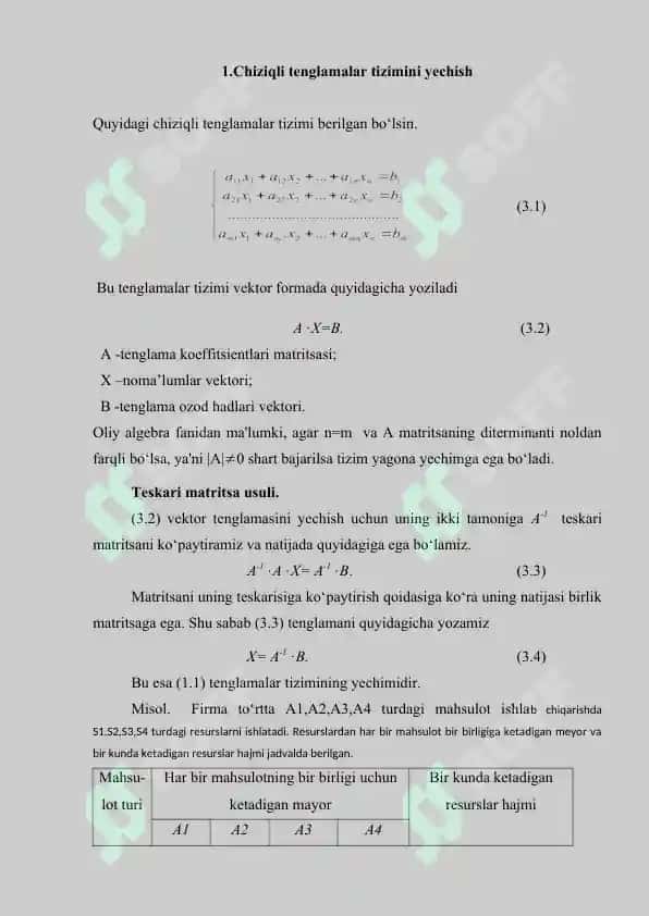 Chiziqli dasturlash masalalarini yechish usullari 2
