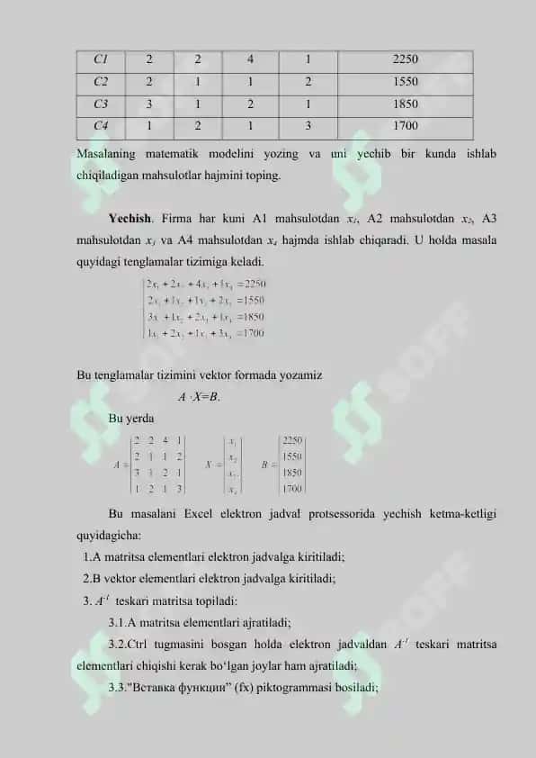 Chiziqli dasturlash masalalarini yechish usullari 3