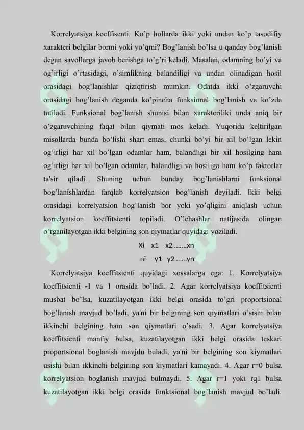 Ekonometrik modellar parametrlarini aniqlashda eng kichik kvadratlar usulida foydalanish uslubiyati. 2