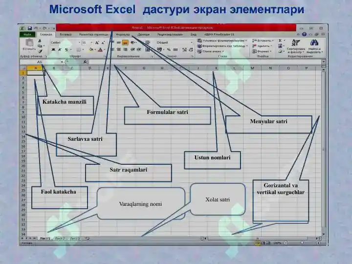 Microsoft Excel slayd 3