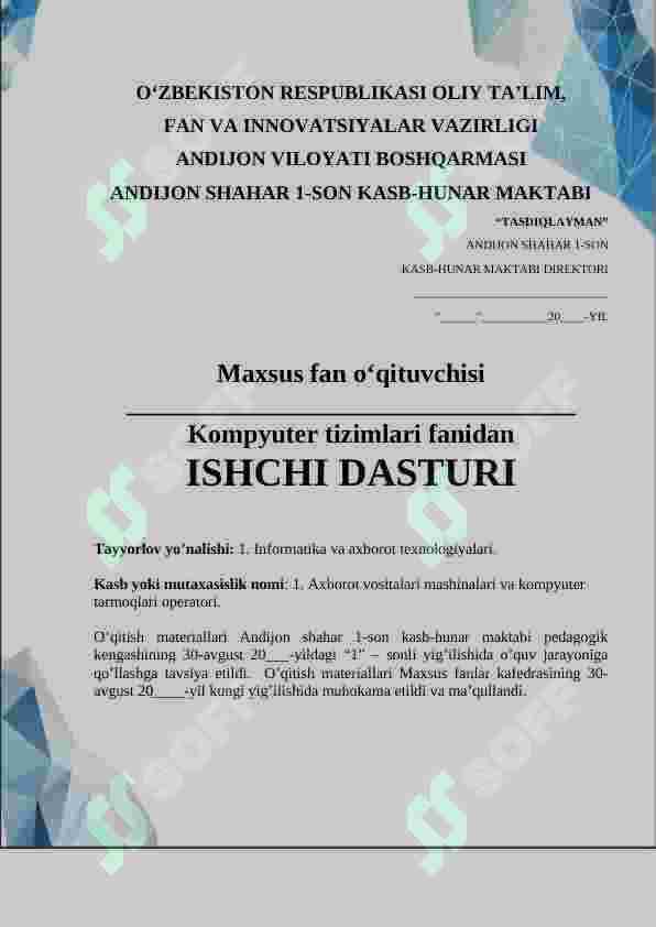 Kompyuter tizimlari 3