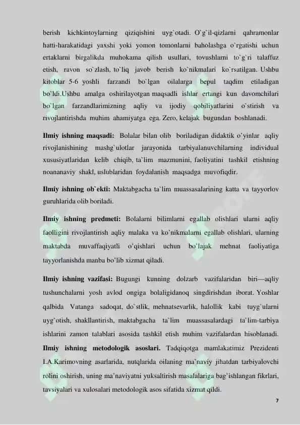 Bolalarni aqliy rivojlantirishda didaktik o’yinlarning mohiyati 7
