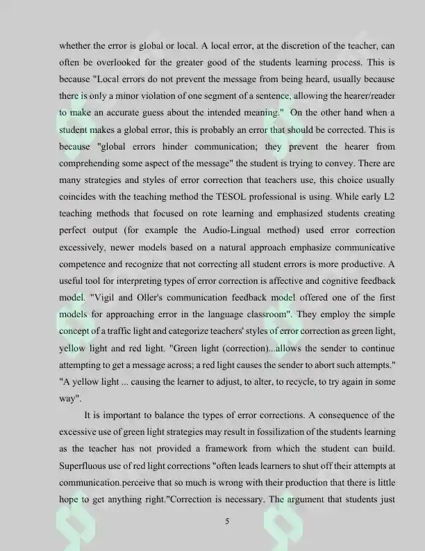Errors in language teaching 5