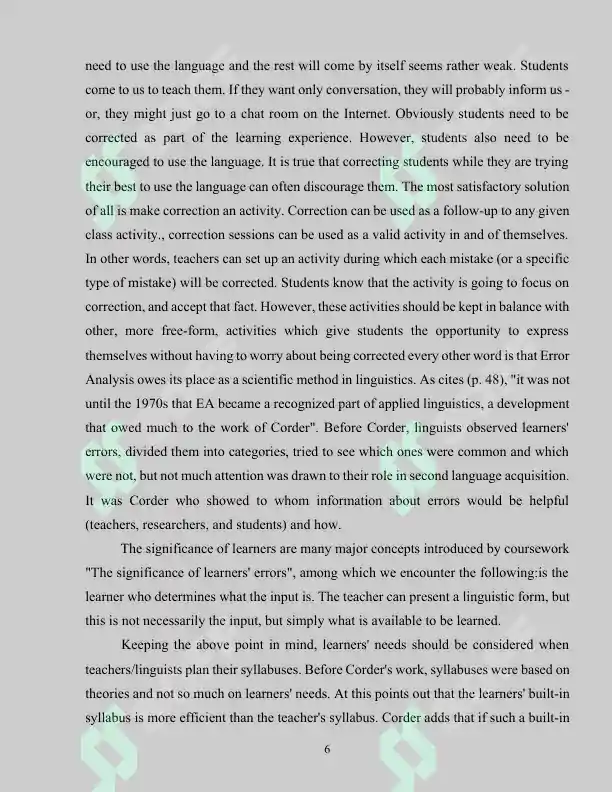 Errors in language teaching 6