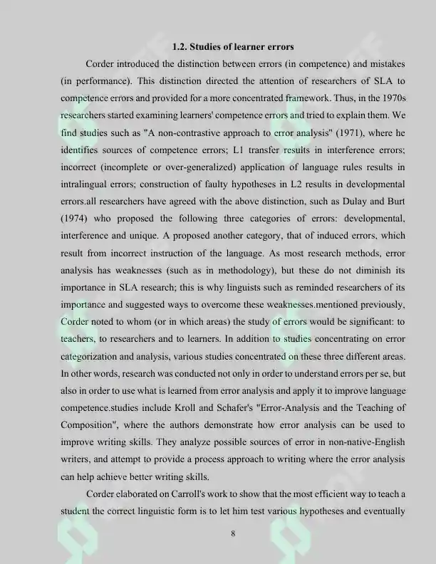 Errors in language teaching 8