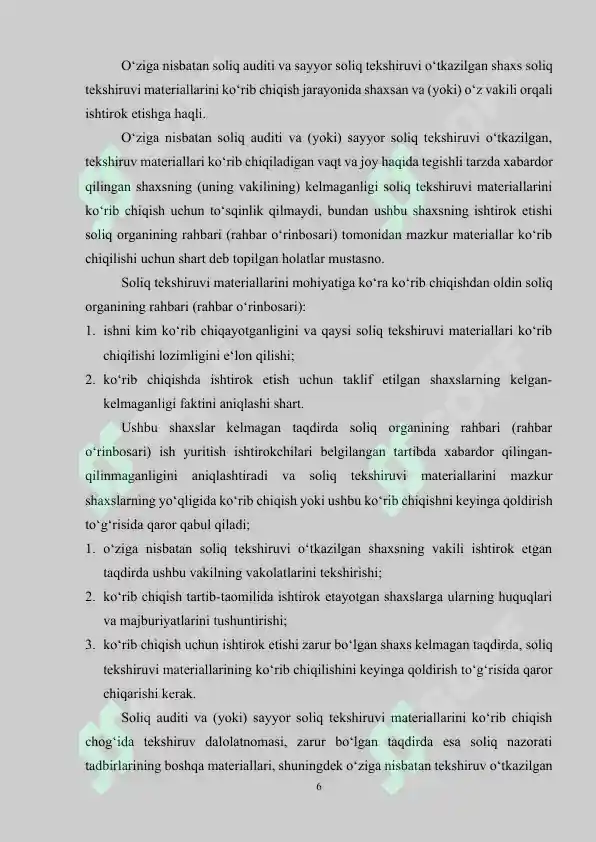 SOLIQQA OID HUQUQBUZARLIKLAR VA ULARNI SODIR ETGANLIK UCHUN JAVOBGARLIK 6