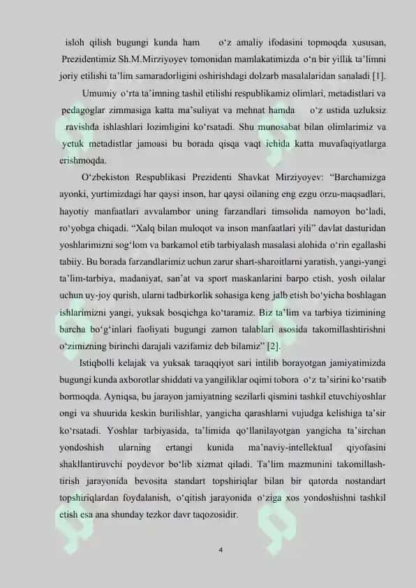 BIOLOGIYA KURSI “HARAKATLANISH” BOBINI O‘QITISHDA MODUL TA'LIM TEXNOLOGIYALARIDAN FOYDALANISH 4