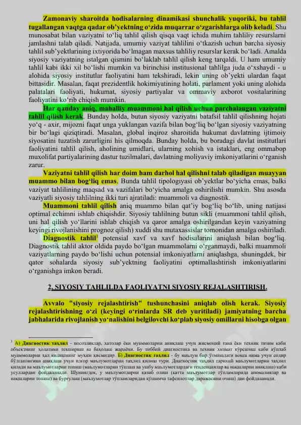 Siyosiy tahlilni o‘tkazish bosqichlari va xususiyatlar 5