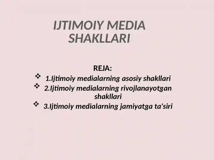 Ijtimoiy medialar haqida