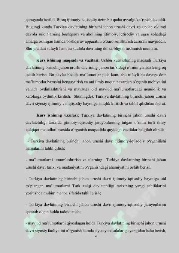 BIRINCHI JAHON URUSHI DAVRIDA TURKIYA VA UNING URUSHGA QO’SHILISHI 4