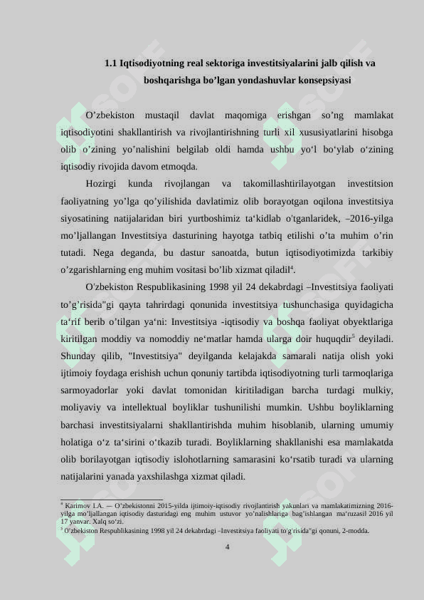 Iqtisodiyotning real sektoriga investitsiyalar jalb etish yo’llari. 4