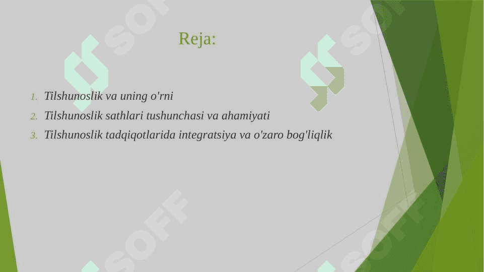 Tilshunoslik sathlari 2