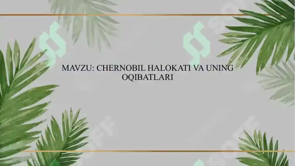 Chernobil halokati va uning oqibatlari 2
