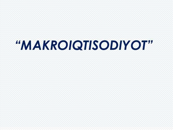 Ochiq iqtisodiyotda  makroiqtisodiy siyosat.  Mandell-Fleming modeli