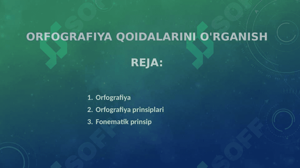 Orfografiya qoidalarini o'rganish 2