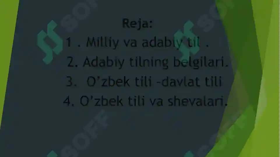 Prezentatsiya mahsuloti "Hozirgi O'zbek adabiy tili va shevalarlari" 3