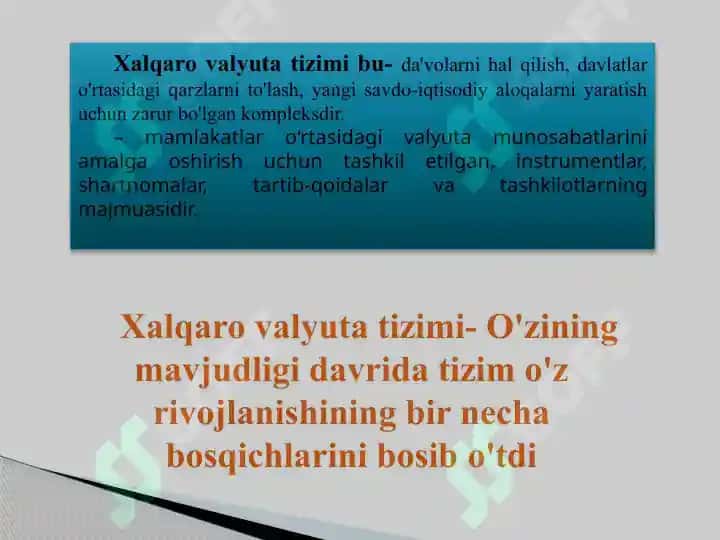Xalqaro Valyuta Tizimi Tarixi 3