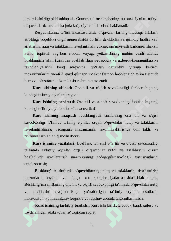 UNLI VA UNDOSH TOVUSHLARNI OʻRGANISHDA ORFOGRAFIK MASHQLARNI TASHKIL ETISH 3