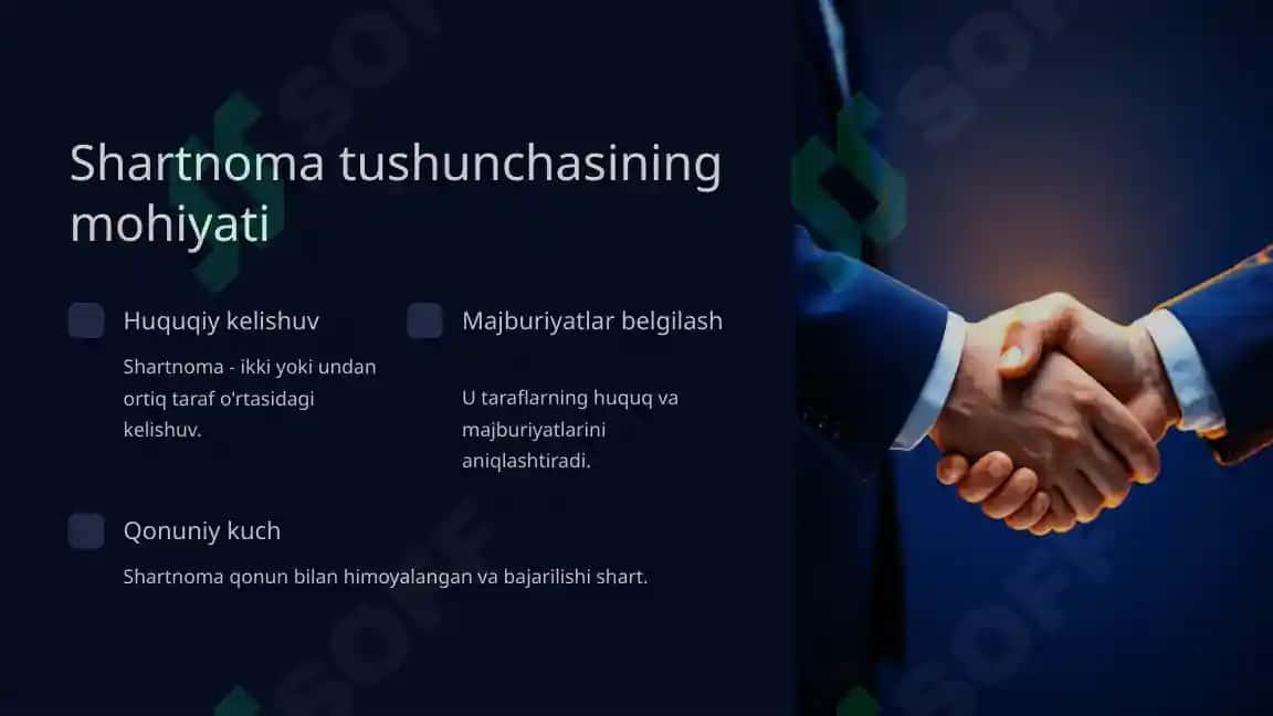 Shartnomalar to'g'risida umumiy tushunchalar 2