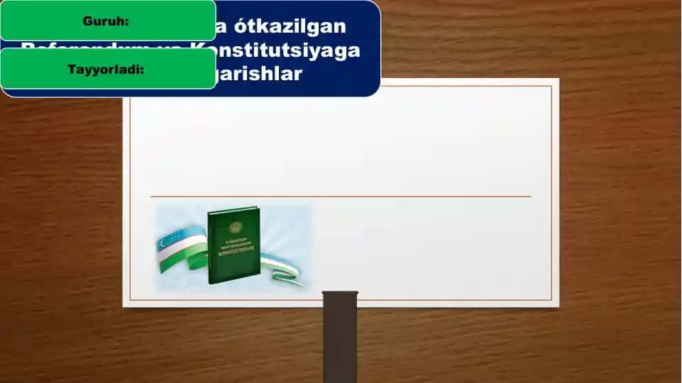 2023 yilda ótkazilgan Referendum va Konstitutsiyaga kiritilgan ózgarishlar