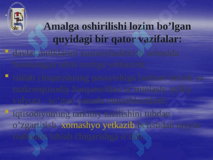 O'zbekistonda agrar islohotlarning moxiyati, bosqichlari va asosiy yonalishlari 4