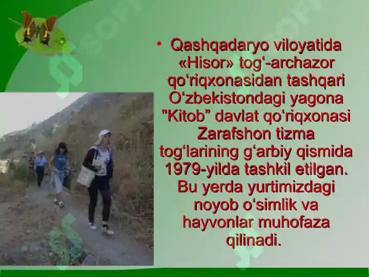 «Kitob» davlat geologik qo‘riqxonasi ekosayyohlik resurslari 3