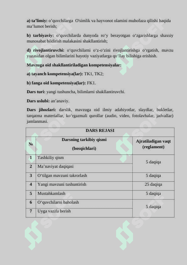 11_sinf_biologiya O’simlik_va_hayvonot_olamini_muhofaza_qilish 3