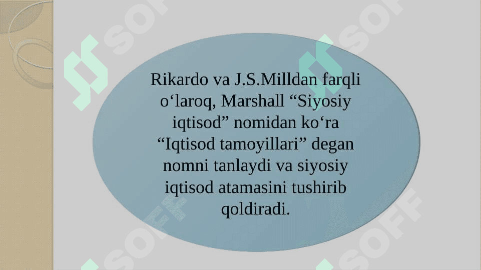 A.Marshallning narxlar va daromadlar nazariyasi, neoklassik mikroiqtisodiyotning asosi 4
