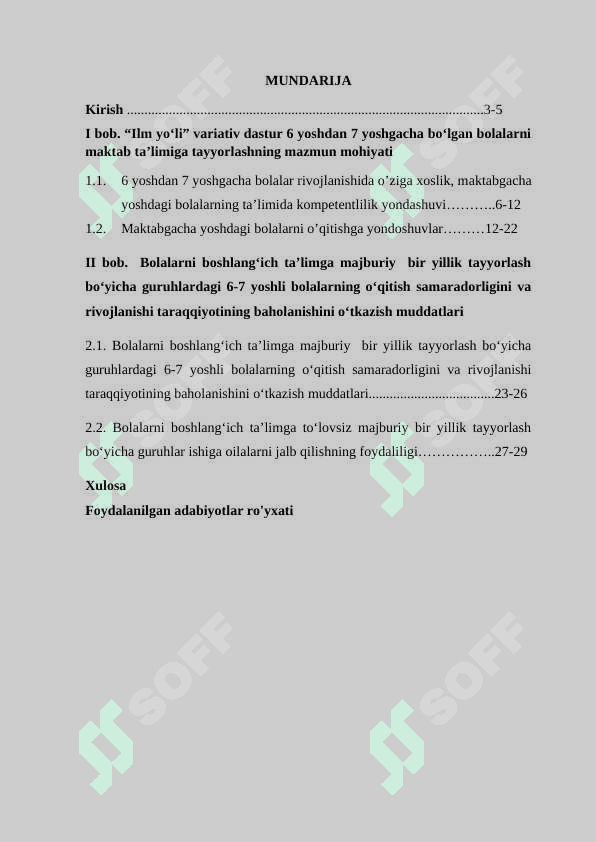 Ilm yoʻli variativ dasturi asosida maktab maktab taʼlimiga tayyorlanishning oʻziga xosligi 2