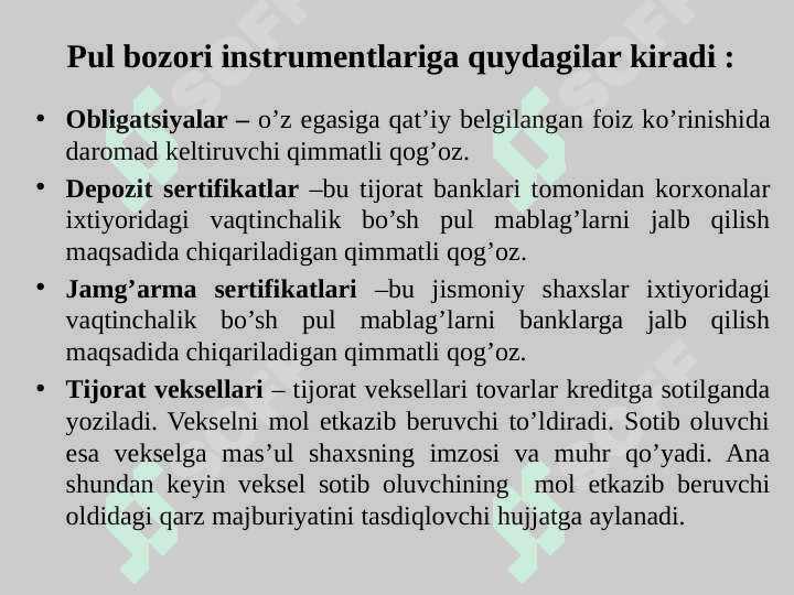 Pul aylanmasi va uning tarkibi 3