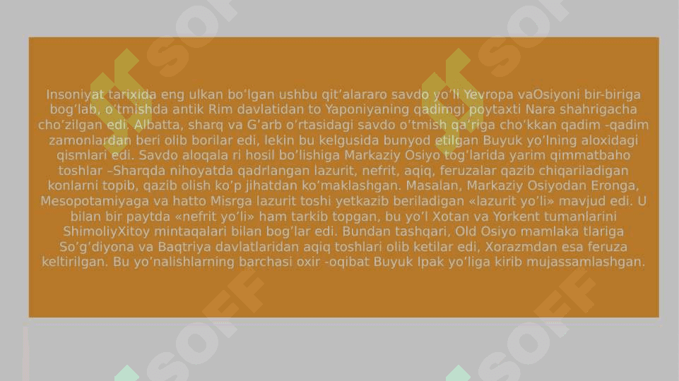 Buyuk ipak yo'li 3