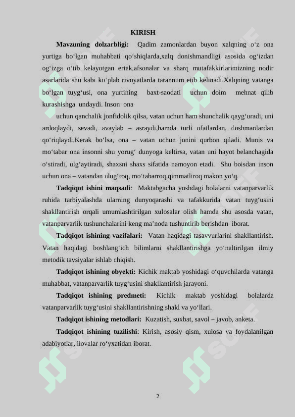 BOLALARNI VATANPARVARLIK RUHIDA TARBIYALASHDA MTTNING O‘RNI 2