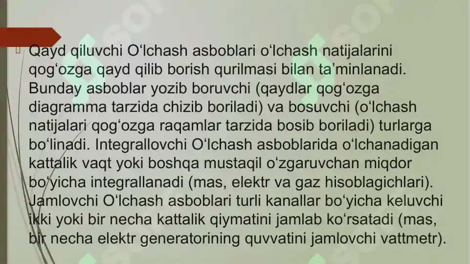 Oʻlchashasboblar va ularning tavsiflari 2
