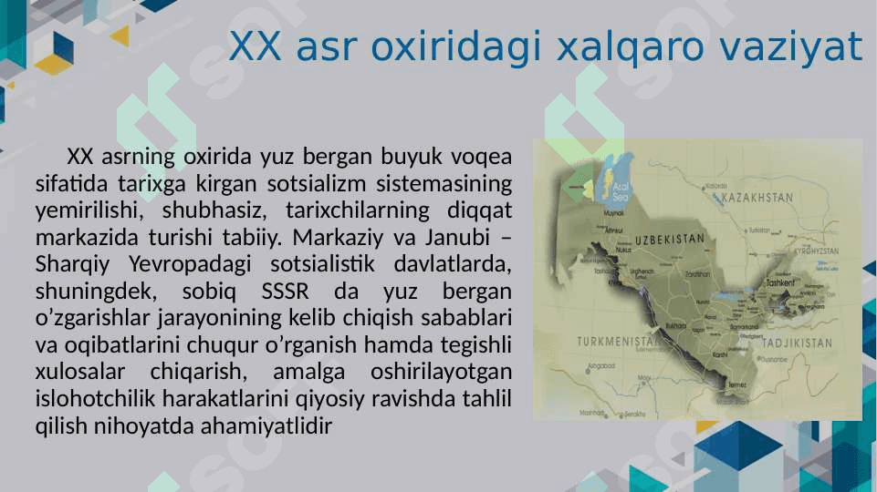 O'ZBEKISTONNING MARKAZIY OSIYODA TINCHLIK VA BARQARORLIKNI TA'MINLASHDAGI O'RNI 3