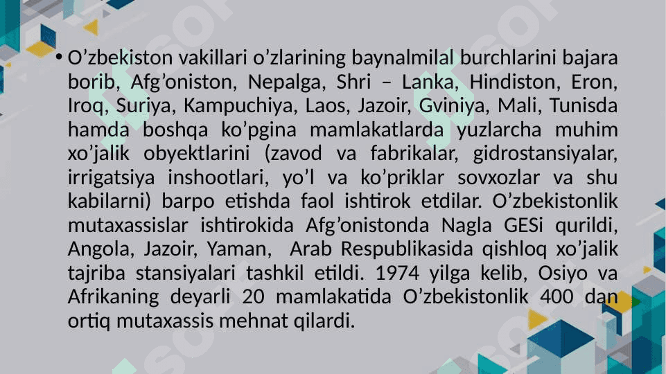 O'ZBEKISTONNING MARKAZIY OSIYODA TINCHLIK VA BARQARORLIKNI TA'MINLASHDAGI O'RNI 6