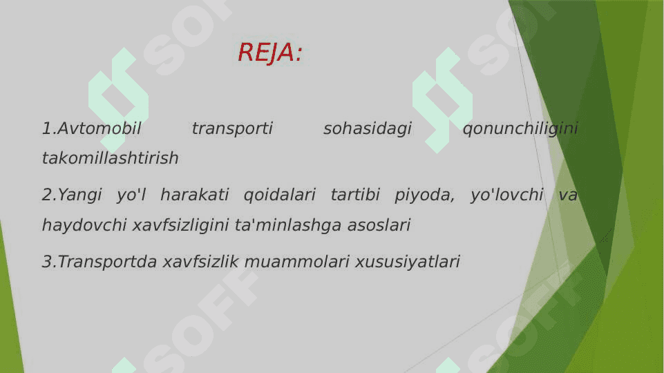 Transportda xavfsizlik muammolari 2