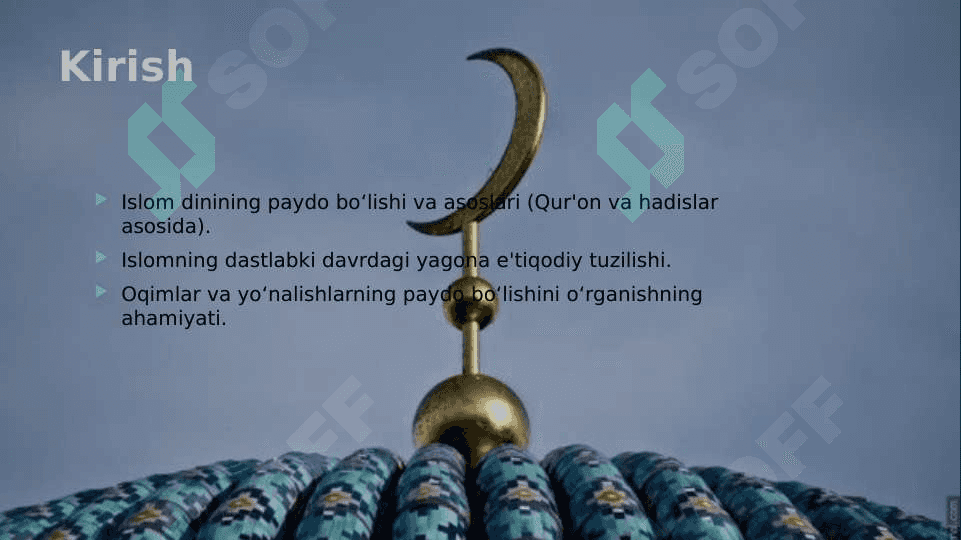 Islom oqimlari va yo'nalishlarining paydo bo'lish sabablari, e'tiqodidagi bo'linishlarning sabablari va oqibatlari. Taqdimot 2
