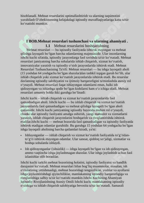 O`zbekistonda mehnat resurslari va ularning hududiy tarkibi 5