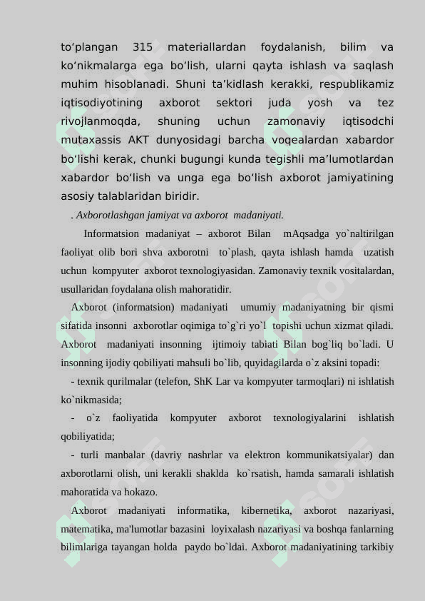 O`quvchilarda axborot madaniyatini shakillantirish. 3