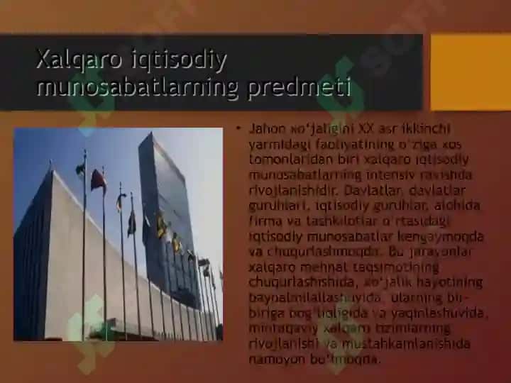 Xalqaro iqtisodiy aloqalar va integratsiya jarayoni 3