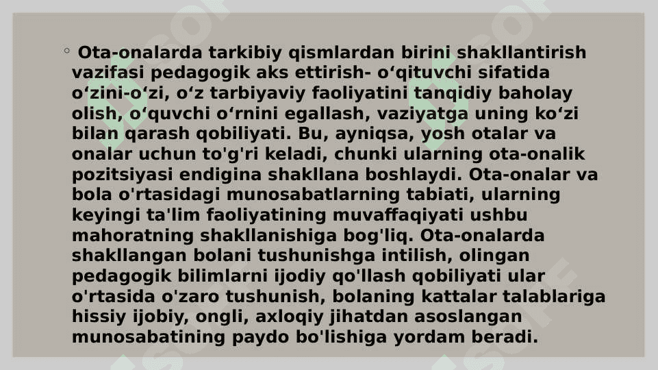 Ota-onalar bilan yakkama-yakka va jamoa tarzida tashkil qilinadigan ishlar 4