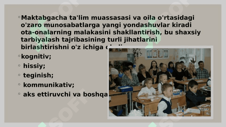 Ota-onalar bilan yakkama-yakka va jamoa tarzida tashkil qilinadigan ishlar 5
