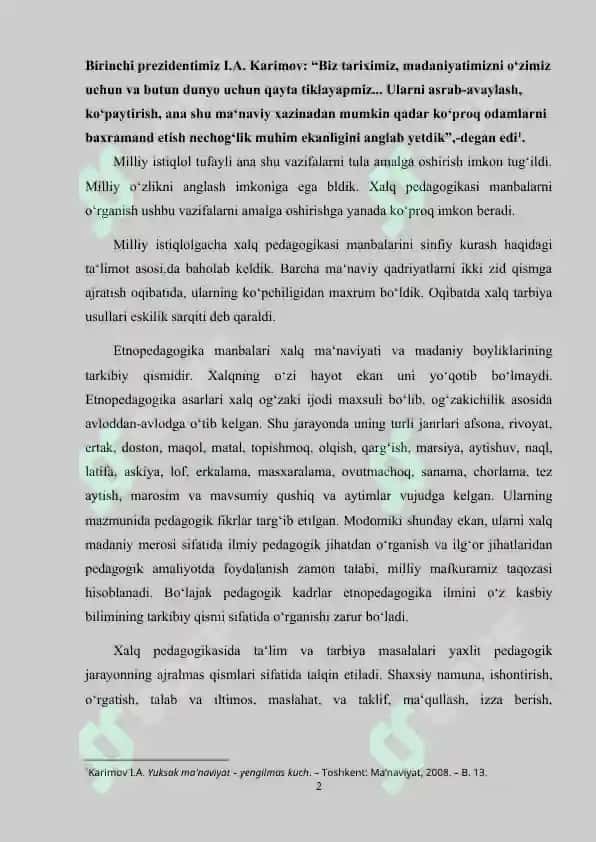 Oʻzbek xalq pedagogikasi va islom taʼlimotida ijtimoiy pedagogik gʻoyalar 2