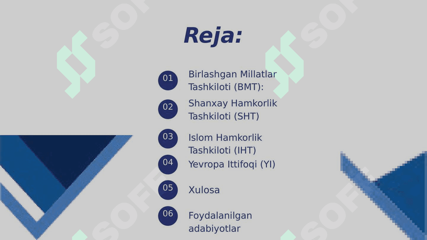 Oʻzbekistonning xalqaro tashkilotlar bilan hamkorlik aloqalari 2