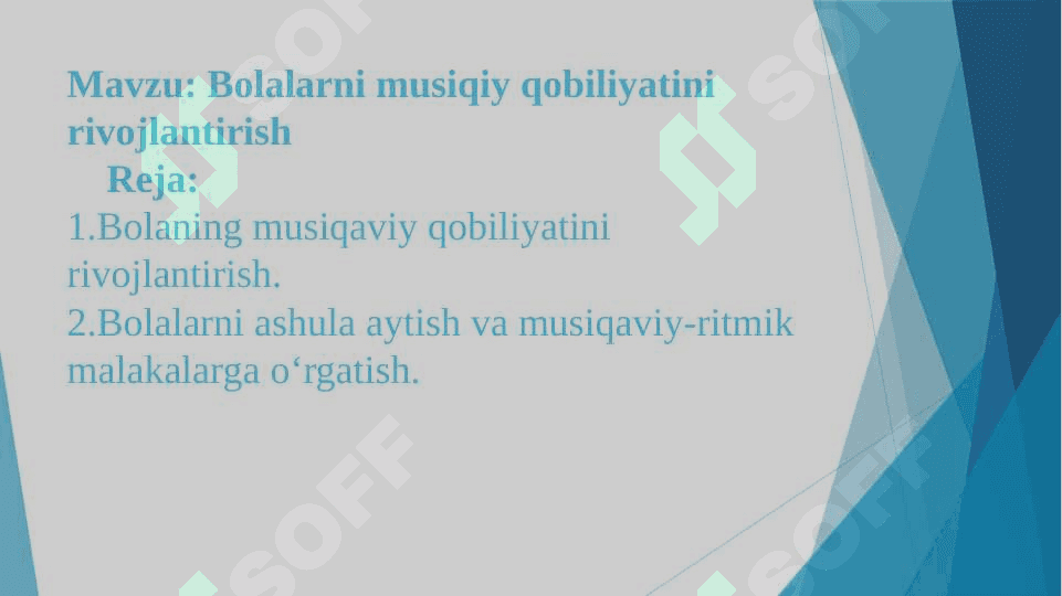 Bolalarni musiqiy qobiliyatini rivojlantirish 2