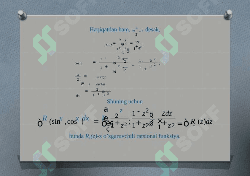 trigonometrik funksiyalarning geometrik ko'rinishi 3